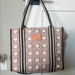 Brighton Love Patterned Pink and Cream Tote